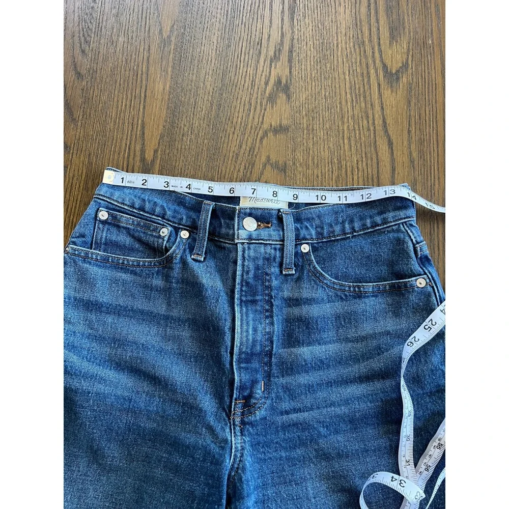 Madewell Perfect Vintage Straight Jeans Denim High Rise Blue 27 Mom Jeans preppy